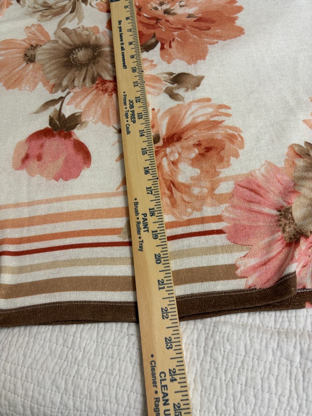Alfred‎ Dunner Peach Floral Studded V-Neck 3/4 Sleeve Top Size PL - Picture 10 of 10